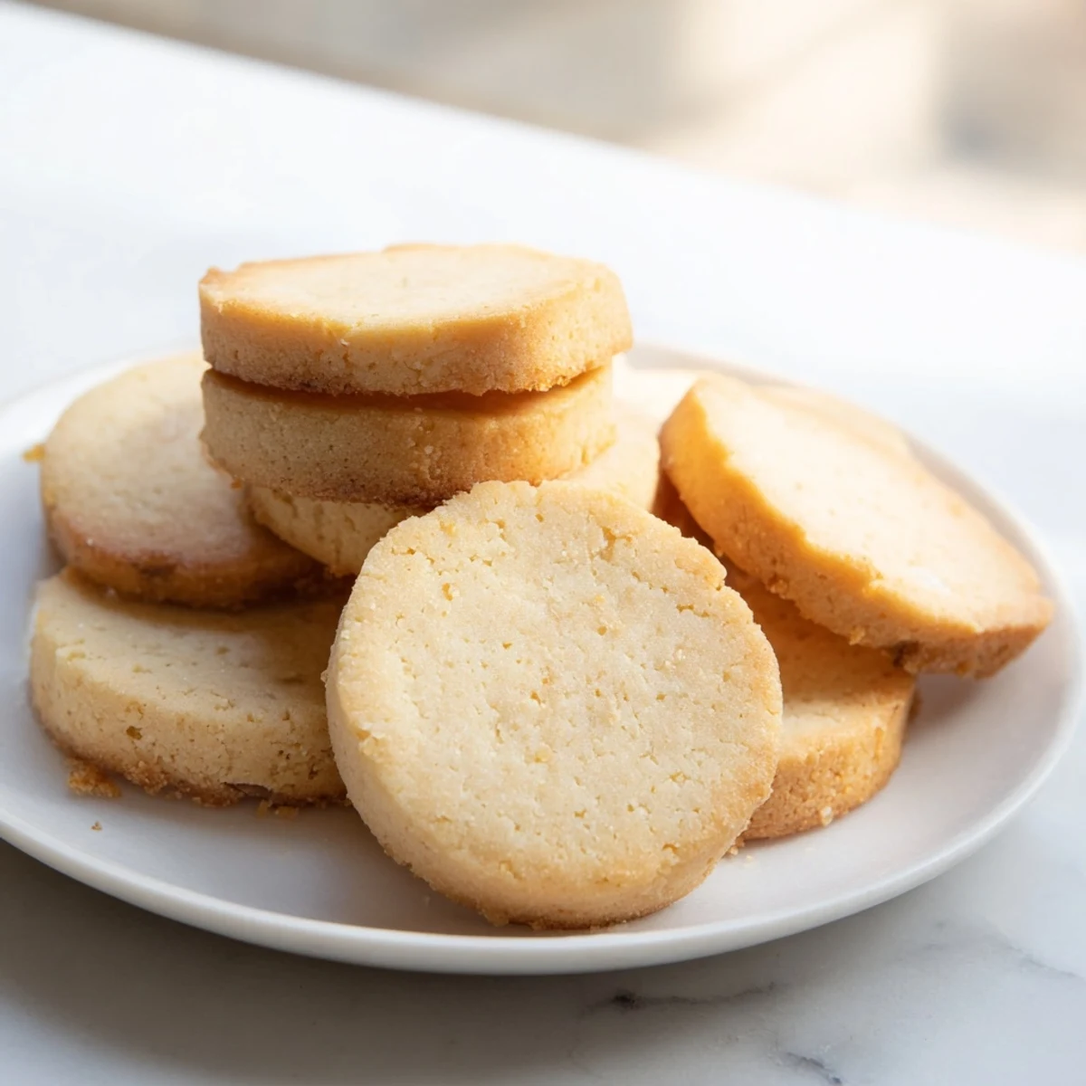 Golden-edged honey butter shortbread cookies, a delicious dessert with a buttery, sweet taste.