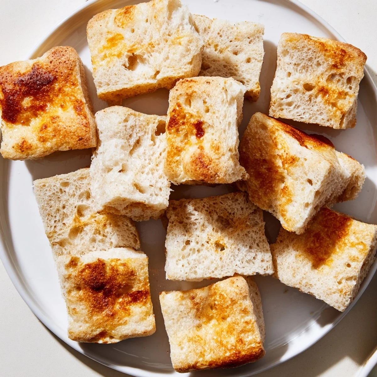 Golden-brown sheet pan English muffins, soft and perfect for brunch with butter and jam.