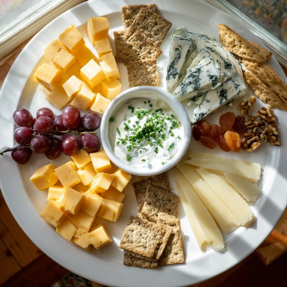 This delicious cheese-filled Celtic Cross Cheese Platter features a creamy dip perfect for entertaining.