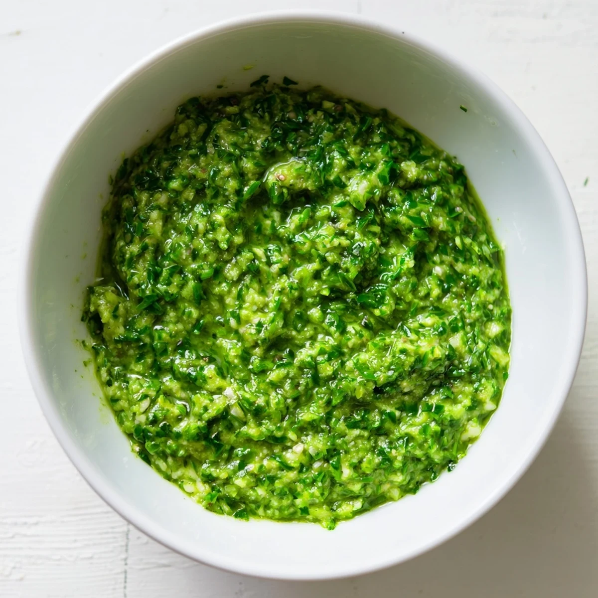 Vibrant green Green Goddess Dip, a creamy herb dip ready to be served with fresh veggies.