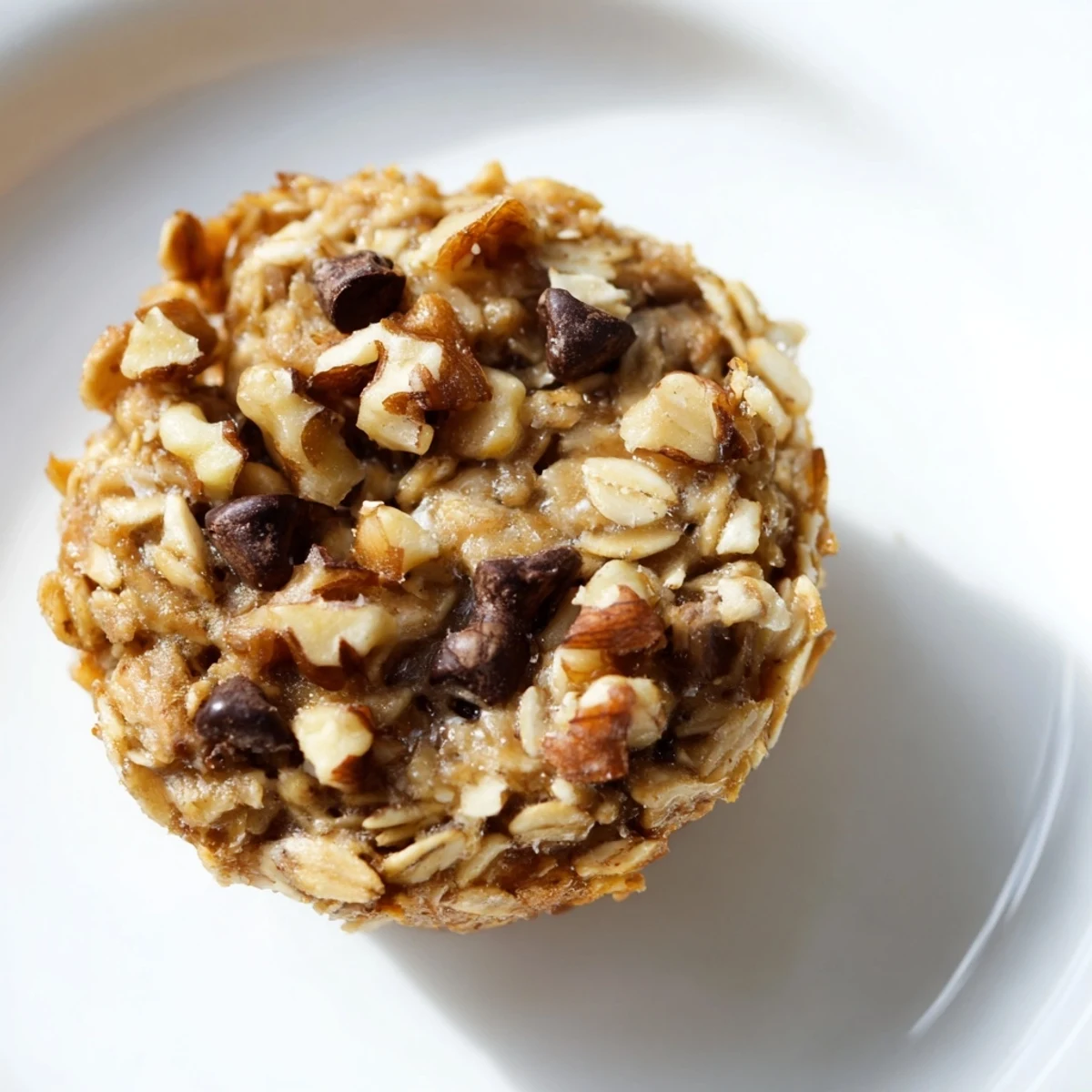 Golden baked oatmeal cups, chewy and filled with berries, perfect for a quick breakfast.