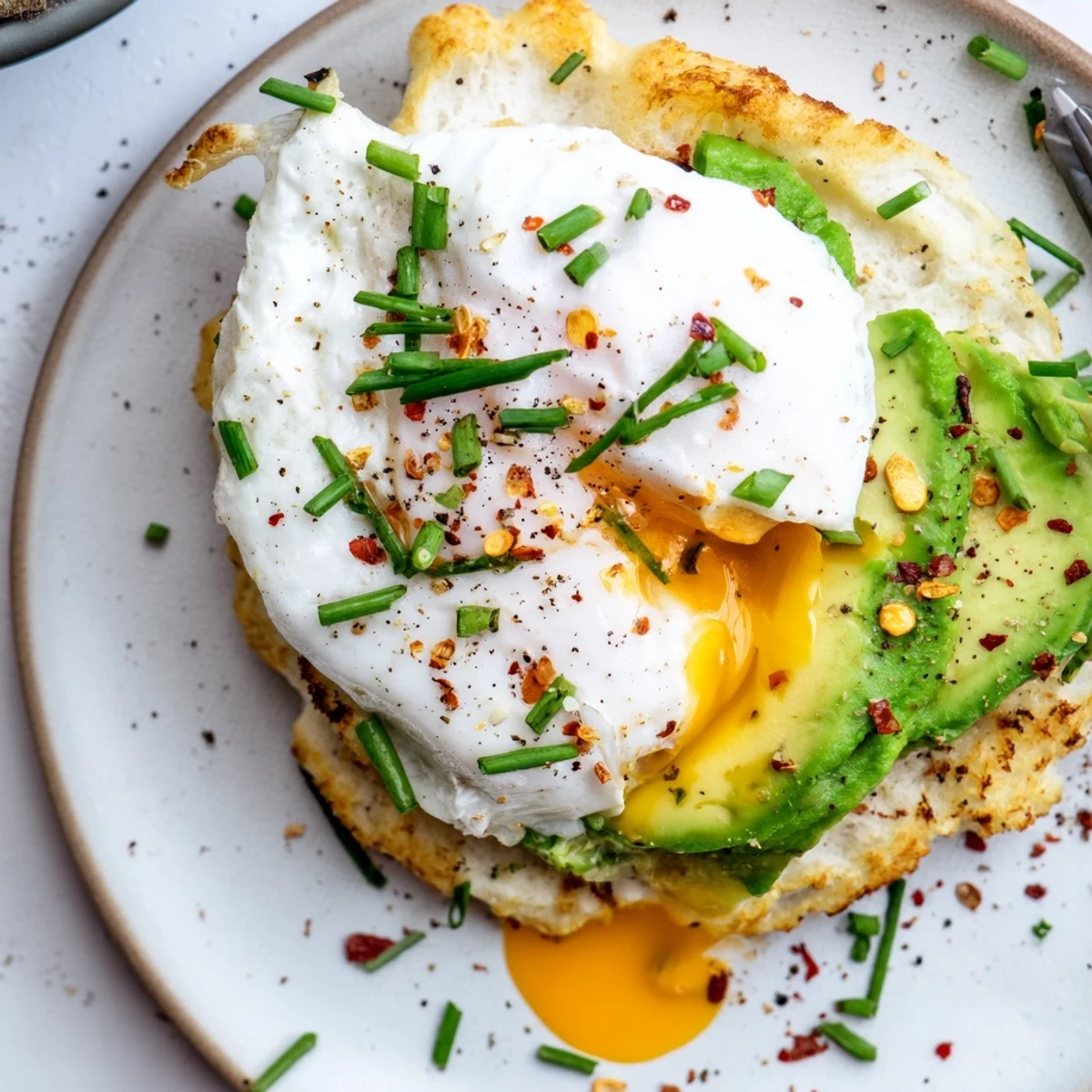 Serving suggestion for Cloud Bread Breakfast Clouds alongside mixed greens and cherry tomatoes, showcasing a vibrant, gluten-free morning meal.
