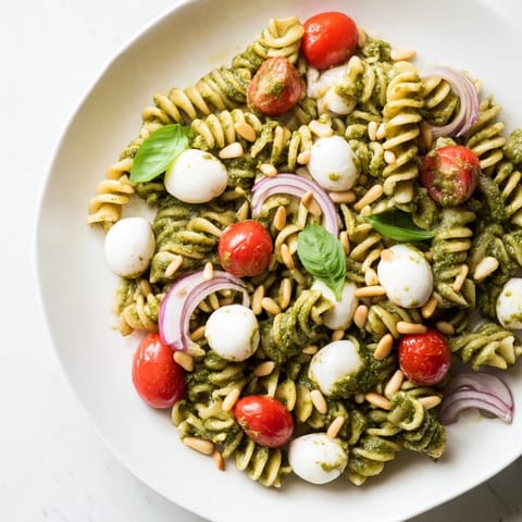 Cold Pasta Pesto Mozzarella