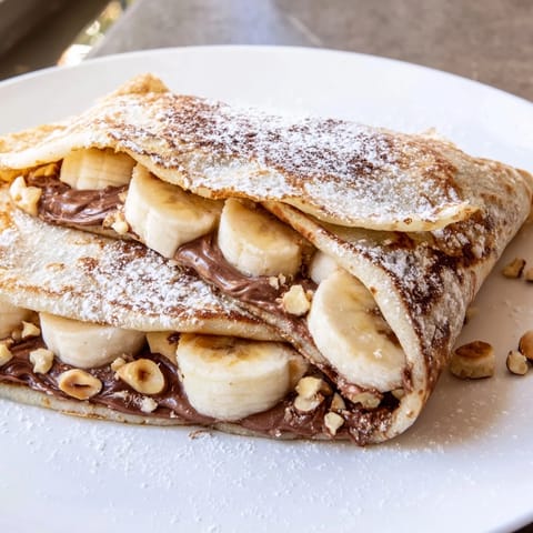 Banana Nutella Folded Tortilla