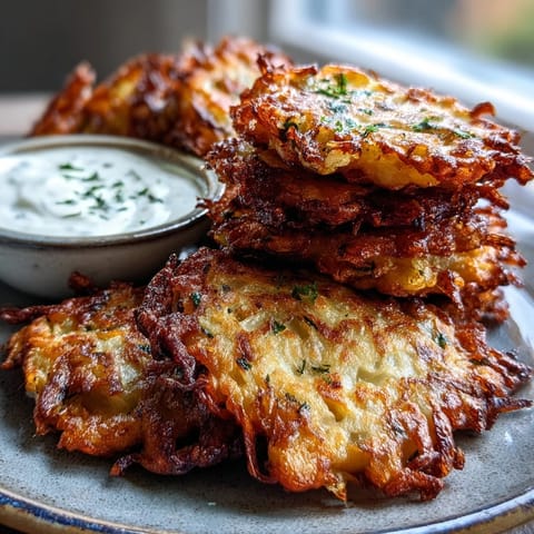 Freshly fried Cabbage Fritters with Dipping Sauce served warm alongside a tangy yogurt dip garnished with parsley.