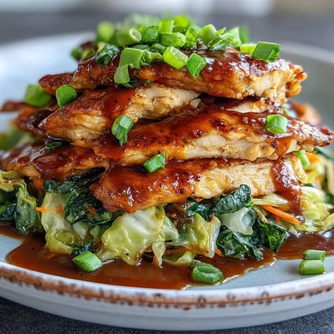Tender chicken pieces and vibrant vegetables coated in umami-rich sauce for a quick meal.