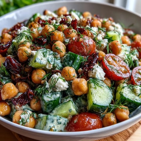 Easy Chickpea Cucumber Salad