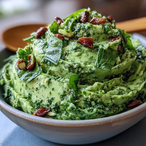 Dandelion Pesto Garlic Pine Nuts