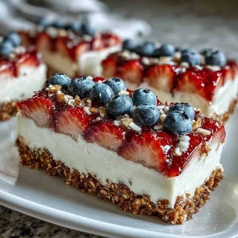 Fourth of July No-Bake Cheesecake