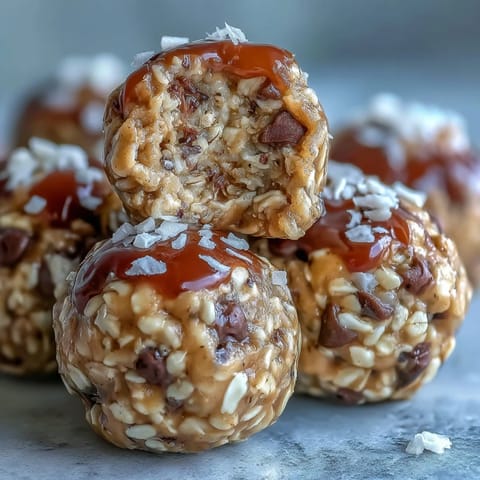 No-bake oat bites with peanut butter and chocolate chips, a healthy, chewy snack perfect for on-the-go energy.  