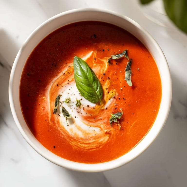 Warm, rich tomato flavor and vibrant color of the Comfort Soup, perfect for a cozy afternoon or dinner.