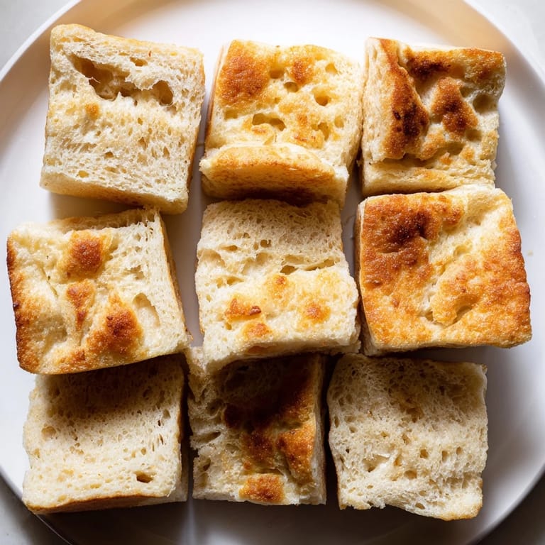 Warm, toasted sheet pan English muffins ready to be split, delicious breakfast or brunch idea.