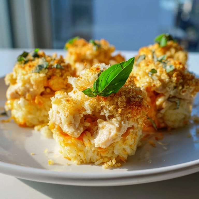 Savory Marry Me Chicken Sushi Bake Cups fresh from the oven, offering a blend of flavors and textures.