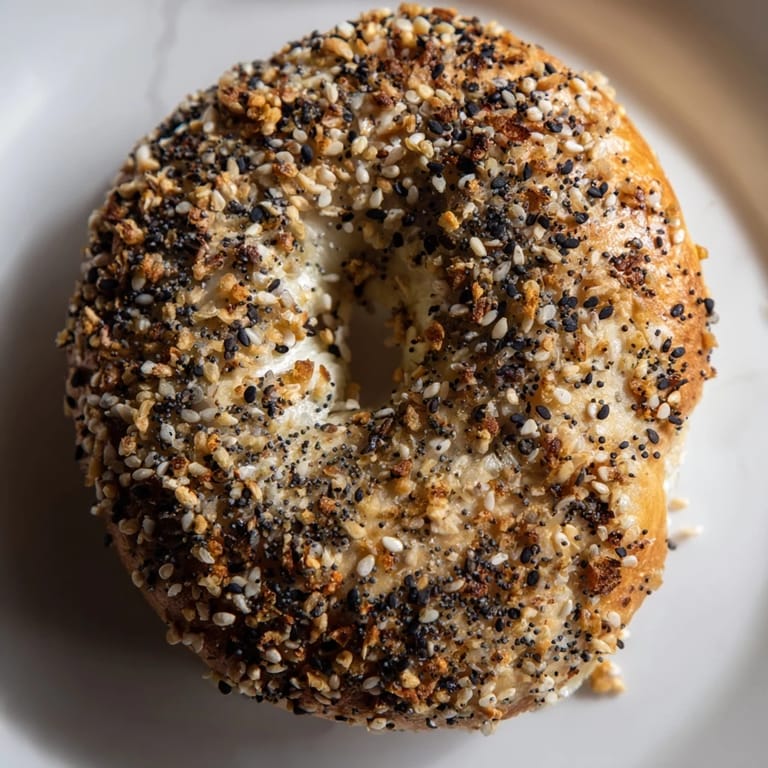 Homemade Everything Bagel Yogurt Bagels with a satisfyingly chewy inside are perfect for brunch or a quick snack.