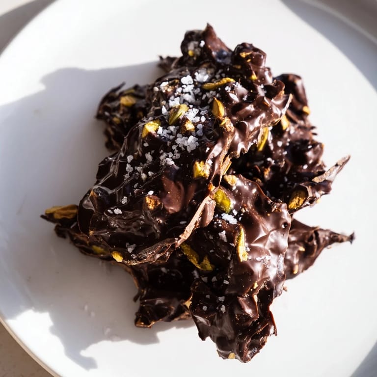 Indulge in this Kataifi Chocolate Crunch Bark, with a delightful blend of textures and decadent flavors.