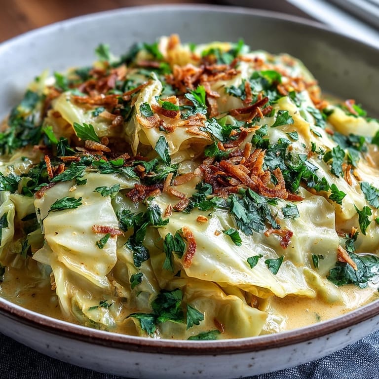 Coconut Braised Cabbage served as a warm vegan side dish with rice.