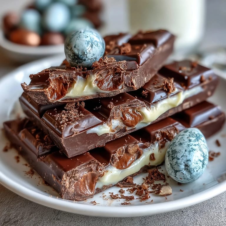 Sweet and crunchy pastel chocolate bark with Cadbury eggs, ideal for springtime celebrations and gift-giving.