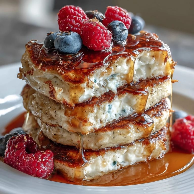 Fluffy, high-protein Icelandic Skyr Pancakes ready for syrup.